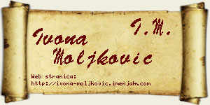 Ivona Moljković vizit kartica